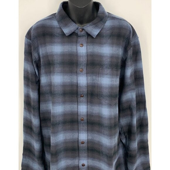 Rails Mens XL Extra Large Blue Black Plaid Button-Up Shirt Cotton Blend NWT New - Picture 3 of 9